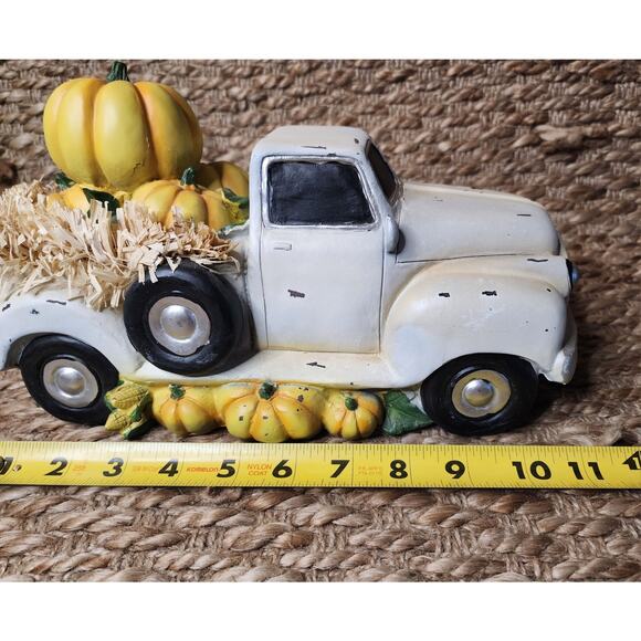 Northlight Distressed Truck With Pumpkins Hay Thanksgiving Fall Table Top Decor - Picture 7 of 10